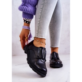 S.Barski Naisten nahkaiset kengät, musta Kirstee 1