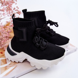 FR1 Lasten urheilukengät High Sock Black Nickie musta 1