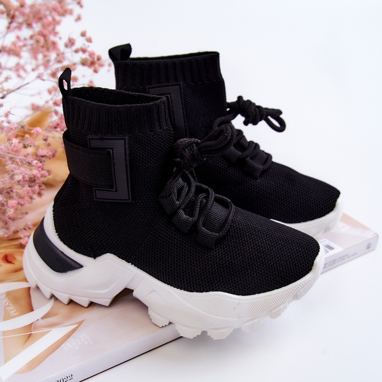 FR1 Lasten urheilukengät High Sock Black Nickie musta 1