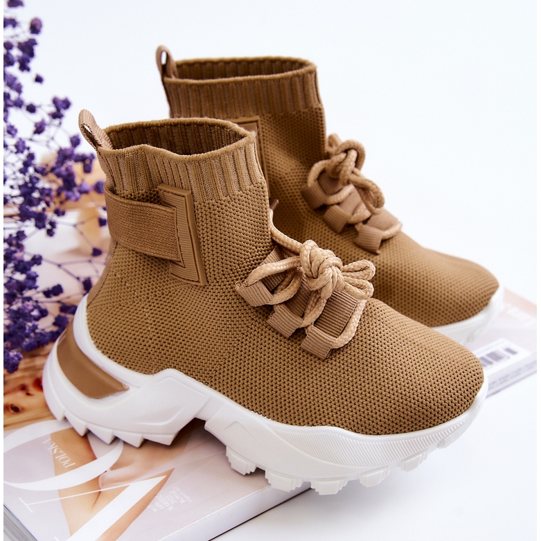 FR1 Lasten urheilukengät High Sock beige Nickie 1