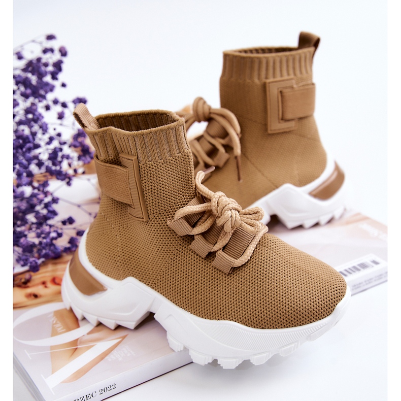 FR1 Lasten urheilukengät High Sock beige Nickie 2