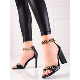 W. Potocki Tyylikkäät Potocki-sandaalit musta 1