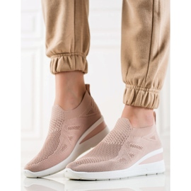 TRENDI Wedge Slip-On lenkkarit vaaleanpunainen 1