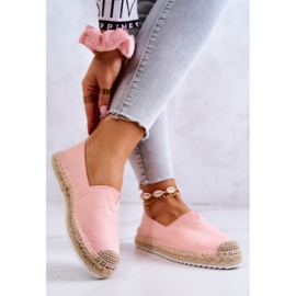 Espadrillit punotulla pohjalla Big Star HH274496 Pinkki vaaleanpunainen 2