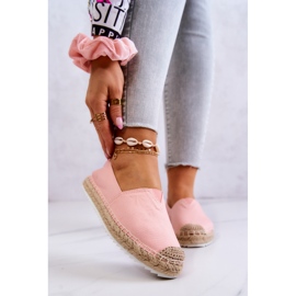 Espadrillit punotulla pohjalla Big Star HH274496 Pinkki vaaleanpunainen 1