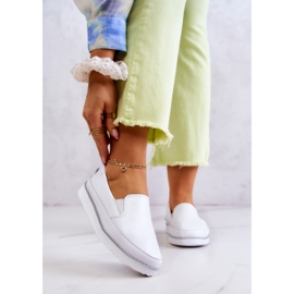 Naisten nahkalenkkarit S.Barski Valkoiset valkoinen 1