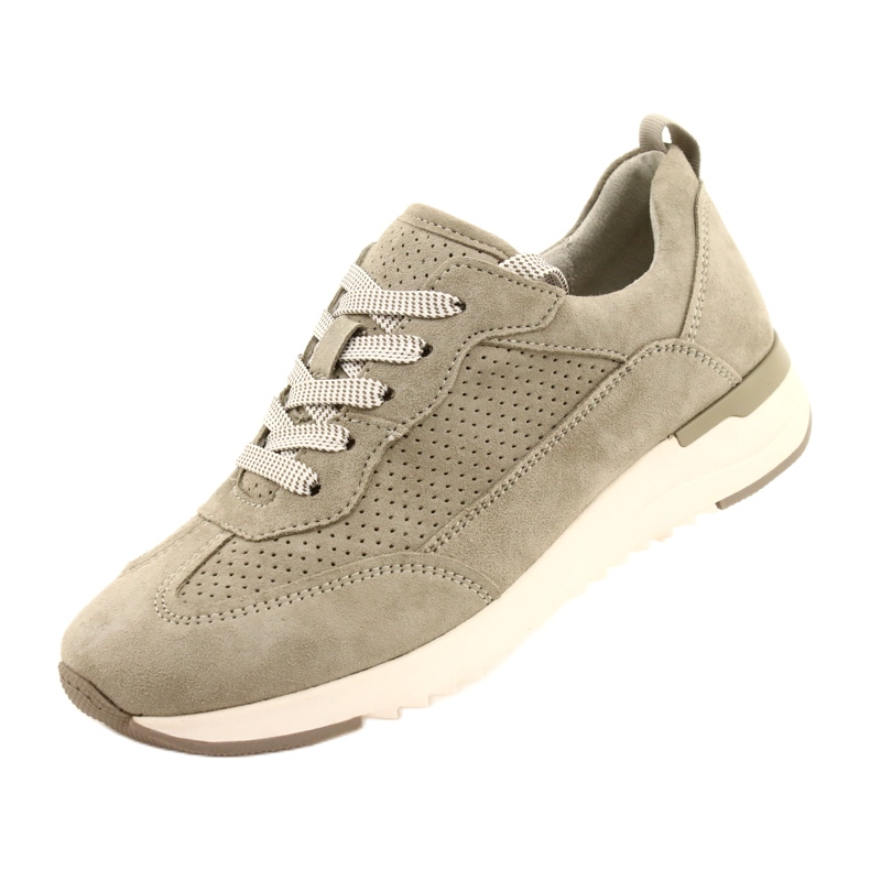 Caprice naisten harjakattoiset nahkakengät 23708-28 vihreän sävyissä 4