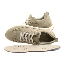 Caprice naisten harjakattoiset nahkakengät 23708-28 vihreän sävyissä 7