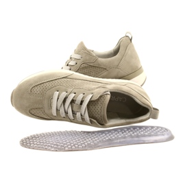 Caprice naisten harjakattoiset nahkakengät 23708-28 vihreän sävyissä 8