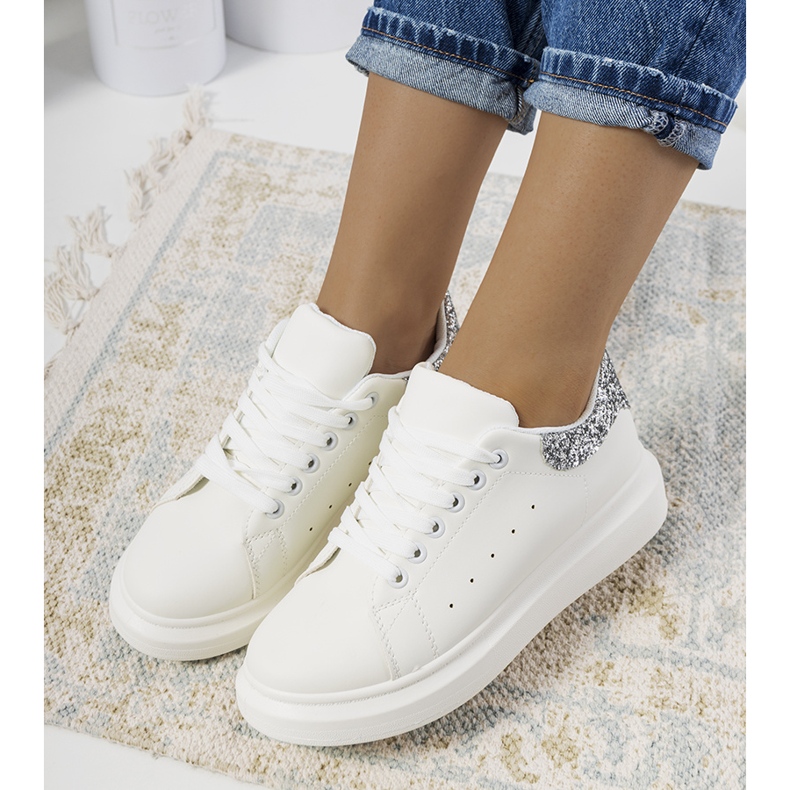 Gallo naisten valkoiset tennarit valkoinen hopea 1