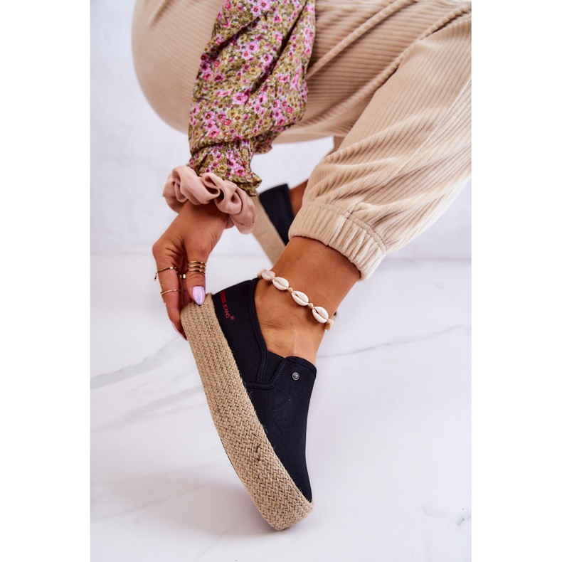 Naisten espadrillit alustalla Cross Jeans JJ2R4015C musta 1