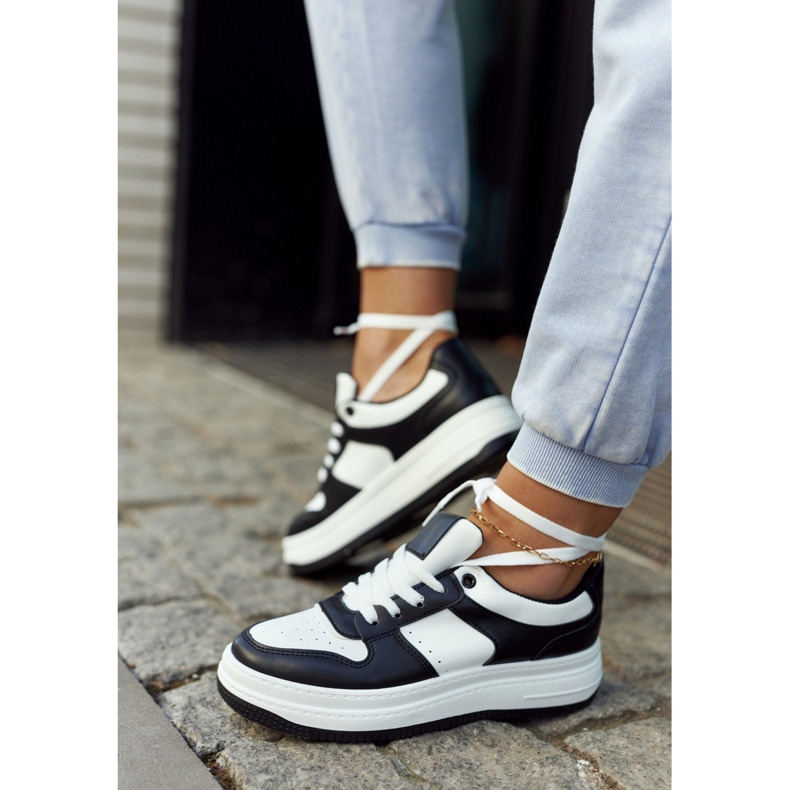 FG2 Naisten urheilukengät valkoiset ja mustat New Haven valkoinen 2