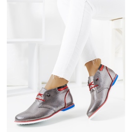 Hopeiset naisten harjakattoiset Luella-kengät hopea 1