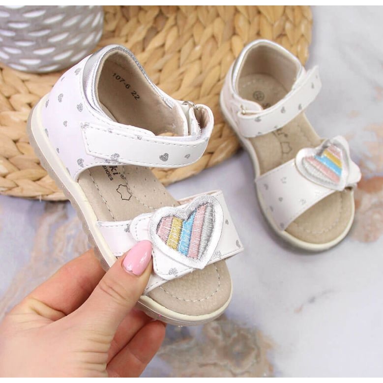 Velcro sandaalit S. Barski Jr OLI152A valkoinen 1