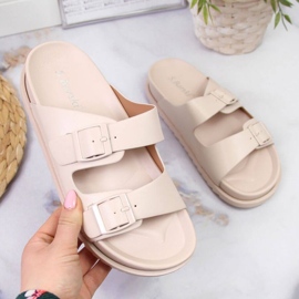 Kumitossut soljilla S. Bararski W OLI157A beige 1