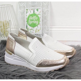 Nahkaiset harjakattoiset lenkkarit Filippo W PAW333B valkoiset valkoinen 2