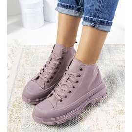 Violetit nilkkakorkeat lenkkarit Boyes-alustalla violetti 1