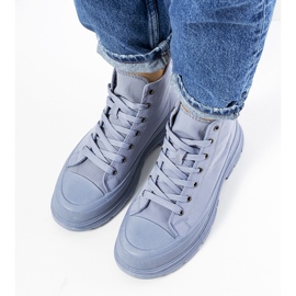 Siniset nilkkakorkeat lenkkarit Boyes-alustalla sininen 1