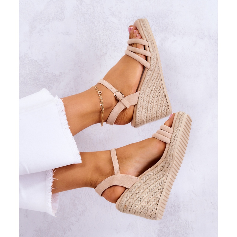 FJ1 Louisiana Beige mokkanahka kiila sandaalit 2