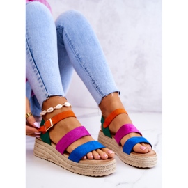 FS1 Naisten mokkanahka solki sandaalit monivärinen Corestra 2