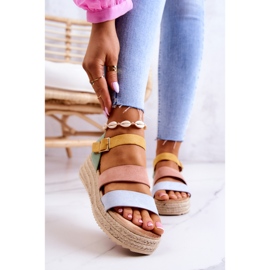 FS1 Naisten mokkanahkaiset solkisandaalit Pastel Corestra monivärinen 1