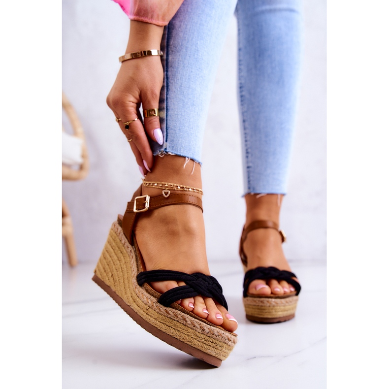 FB2 Muodikkaat Wedge Sandaalit Black Roseville musta 2