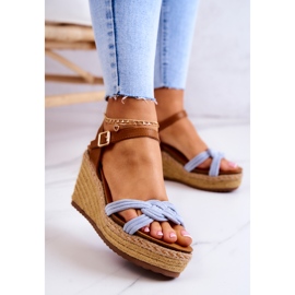 FB2 Muodikkaat sandaalit kiilalla Blue Roseville sininen 1