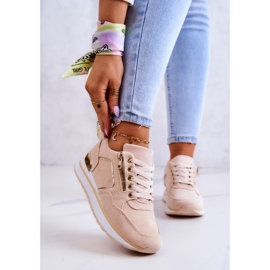 FB2 Mokkanahkaiset urheilukengät Riverside Vaaleanbeigellä alustalla 1