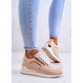 FB2 Mokkanahkaiset urheilukengät Riverside Vaaleanbeigellä alustalla 2