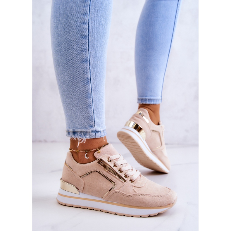 FB2 Mokkanahkaiset urheilukengät Riverside Vaaleanbeigellä alustalla 2