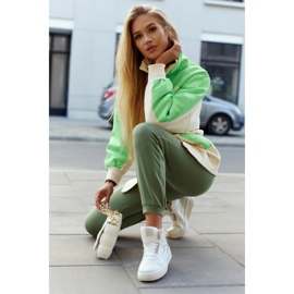 FG2 Naisten korkeat urheilukengät, valkoinen ja beige Megithoe 1