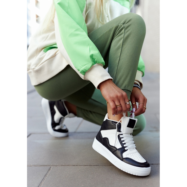 FG2 Naisten korkeat urheilukengät, valkoinen ja musta Megithoe 2