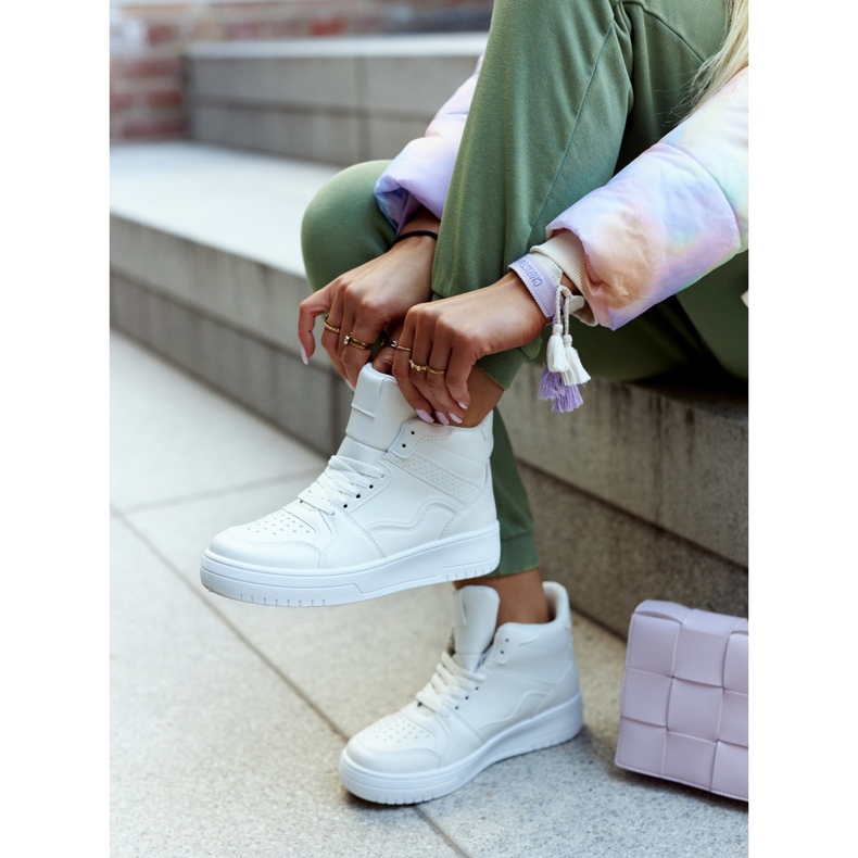 FG2 Naisten korkeat urheilukengät, valkoinen Megithoe 1