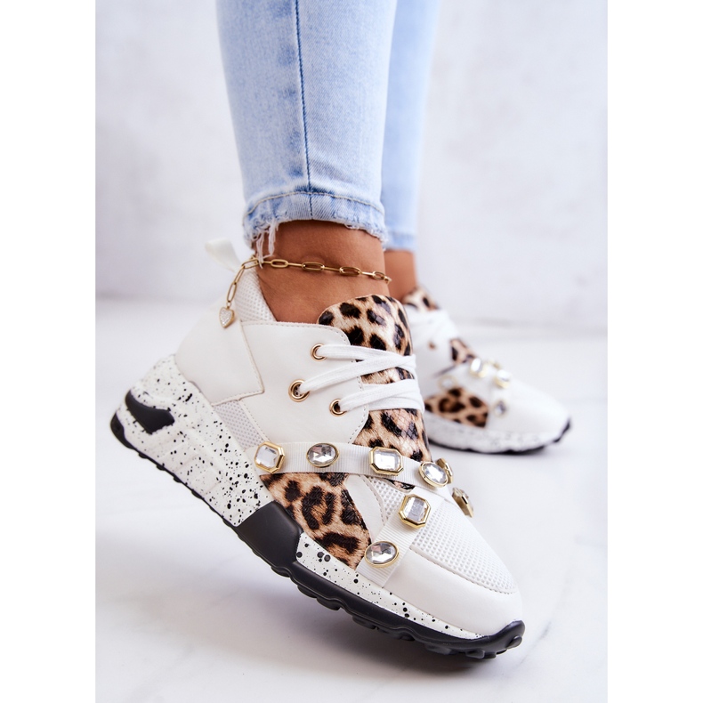 Naisten urheilukengät Lu Boo White Frency valkoinen 2