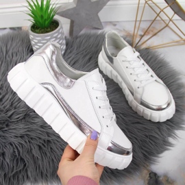 Nahkakengät S. Barski W OLI161 alustalla valkoiset valkoinen 1