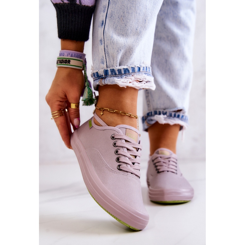 Vaaleat naisten tennarit Big Star JJ274264 Harmaa vaaleanpunainen 1