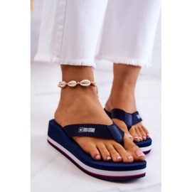 Naisten varvastossut kiilassa Big Star JJ274A331 Tummansininen 2