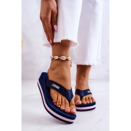 Naisten varvastossut kiilassa Big Star JJ274A331 Tummansininen 1