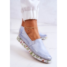 Naisten nahkakengät Maciejka 03512-40 Vaaleansininen 2