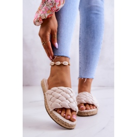 Nahkapunotut tossut Big Star JJ274922 beige 1