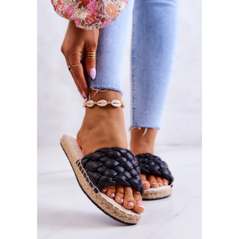 Nahkapunotut tossut Big Star JJ274919 musta 1