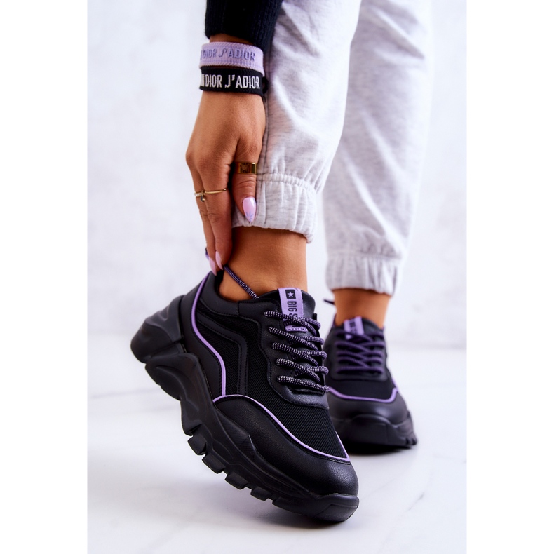 Memory Foam Big Star JJ274786 mustat urheilukengät violetti 1