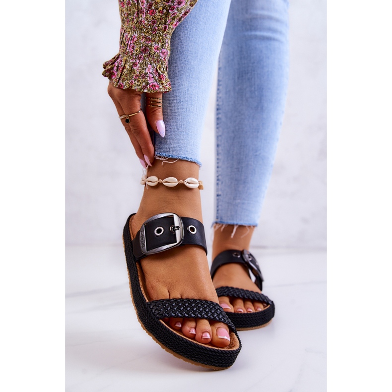 Muodikkaat tossut soljella Big Star JJ274730 Musta 2