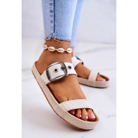 Muodikkaat tossut soljella Big Star JJ274729 Valkoinen 2