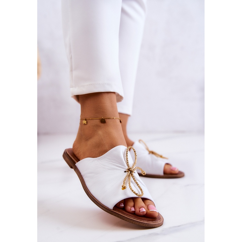 Naisten nahkaiset tossut Nicole 2659/003 Valkoinen 2