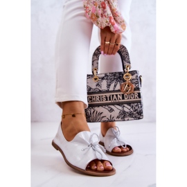 Nahkaiset naisten balerinat Nicole 2660/005 valkoinen-hopea 2