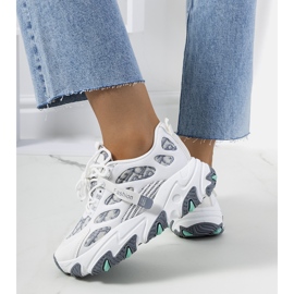 Naisten valkoiset lenkkarit Melseniltä valkoinen monivärinen 2