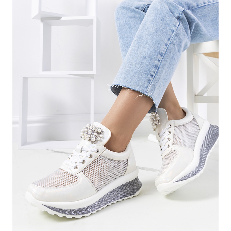 Saggersin valkoiset holografiset tennarit valkoinen 1