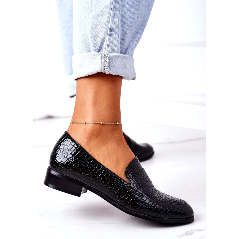 Lakatut mokkasiinit Vinceza 21-10674 musta 3