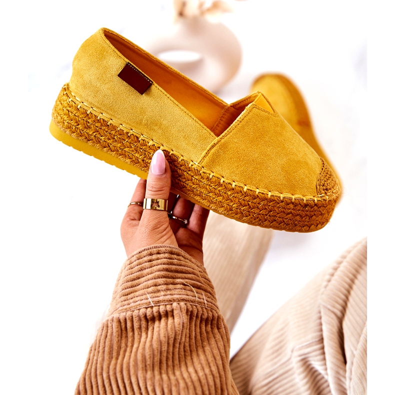 Inna Lesley Yellow Suede Slip On Espadrilles keltainen 1